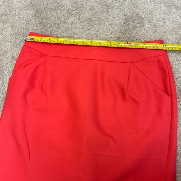 J. Crew coral pink pencil skirt Sz 8 pockets NWOT - Picture 7 of 10